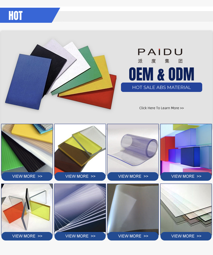 Paidu Group Abs Plastic Resin Origin Place Model Virgin Raw Material ABS PLASTIC SHEET ABS BOARD