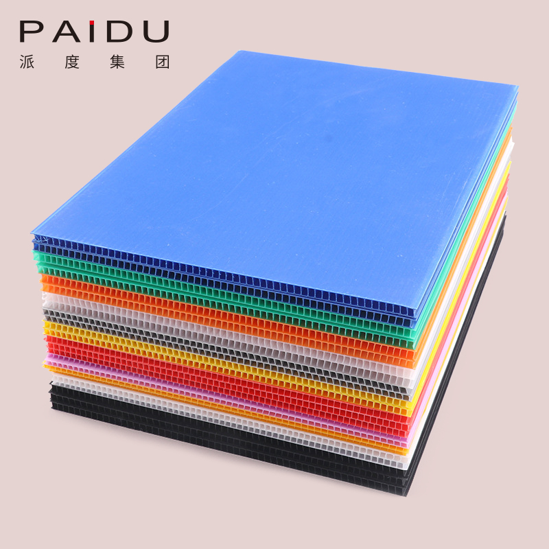 Paidu Group Factory Sun Proof Flame Retardant hdpe Recycled 4x8 Pp Corrugated Plastic Pallet Plate Layer Separator Sheets