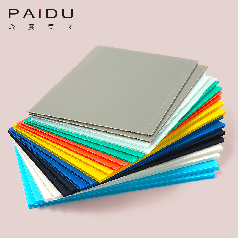 Paidu Group Factory Polypropylene Pp Eco-friendly 48x96 4x8 Material Twin Wall Proplex Corrugated Plastic Sheet / Board